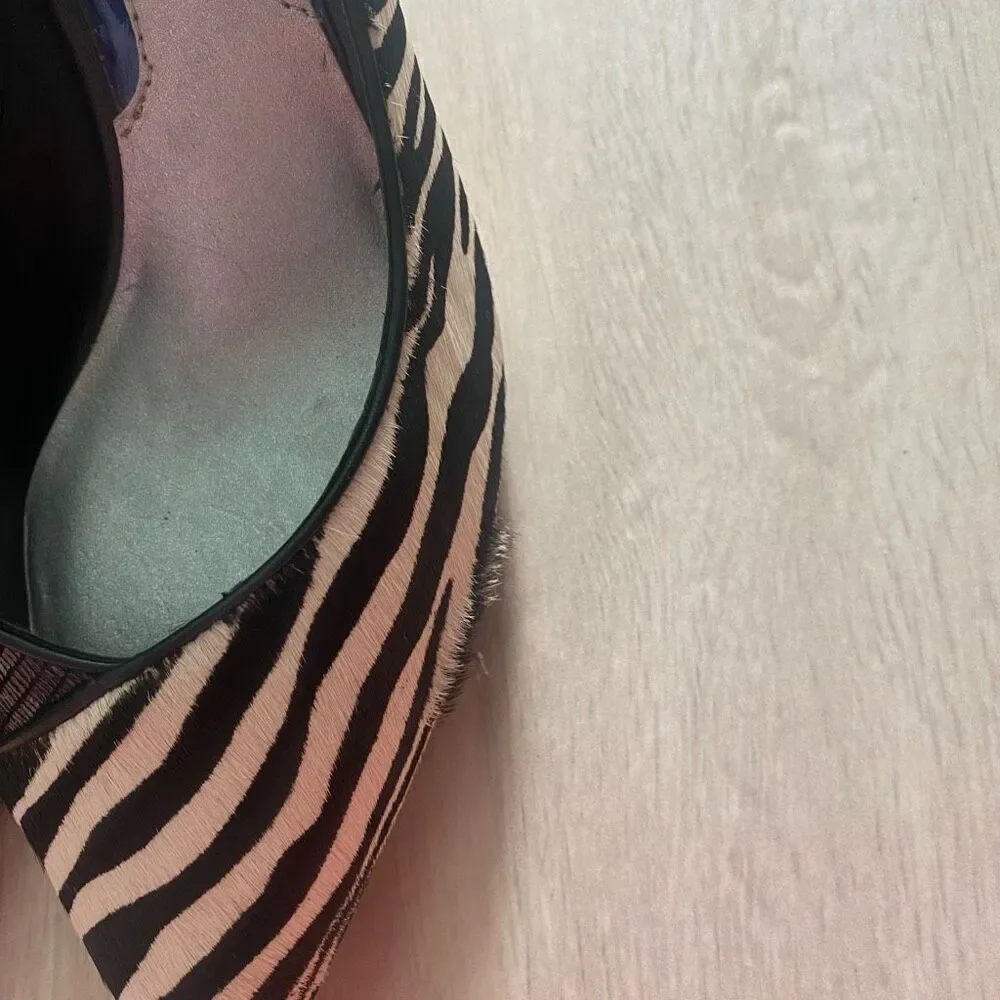 White House Black Market Zebra Size 8 Heels